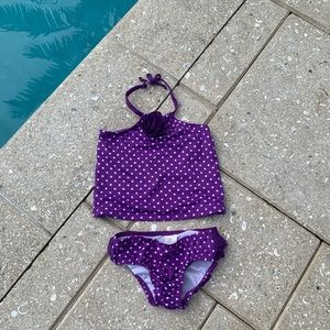 Purple Polka Dot Tankini
